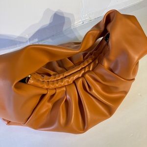 Rustic orange baguette purse